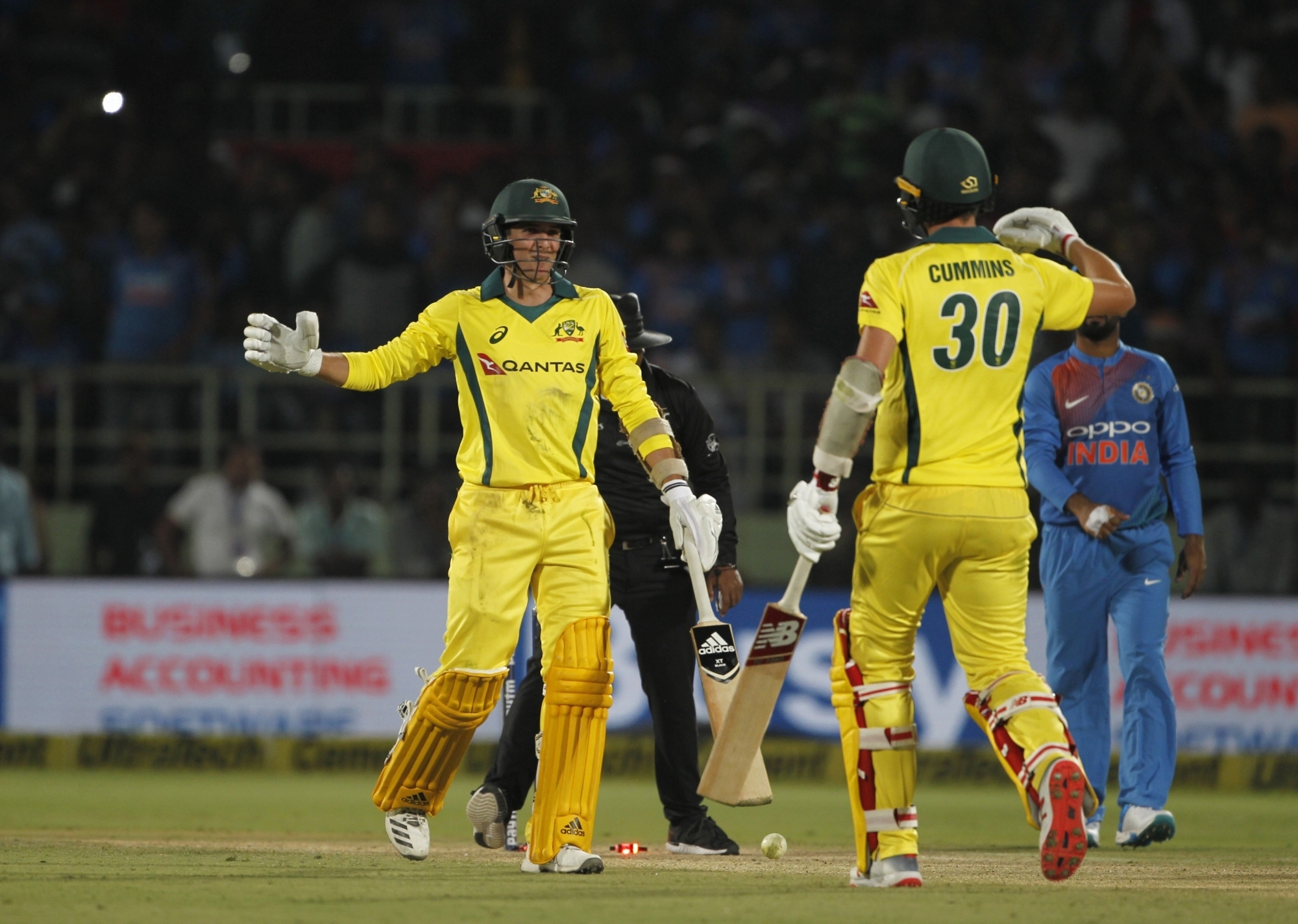 1st T20I: Australia edge past India by three wickets in thrilling contest